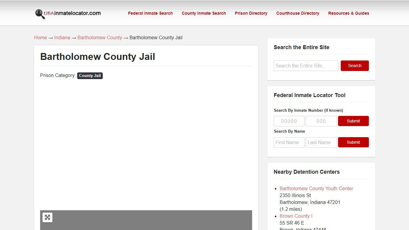 Bartholomew County Jail | USA Inmate Locator